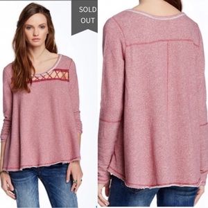 Free People Lacey Love Striped Pullover Sweater